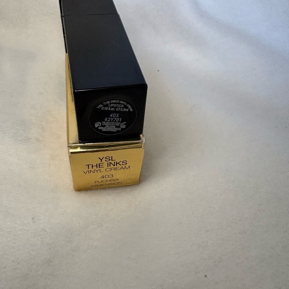 YSL Saint Laurent The Inks Vinyl Cream High Shine Lip Stain Shade 403 New In Box - Picture 4 of 4